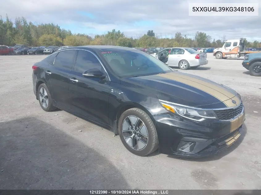 2019 Kia Optima VIN: 5XXGU4L39KG348106 Lot: 12122390