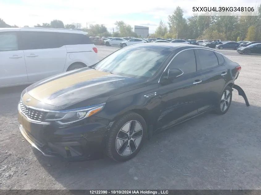 2019 Kia Optima VIN: 5XXGU4L39KG348106 Lot: 12122390