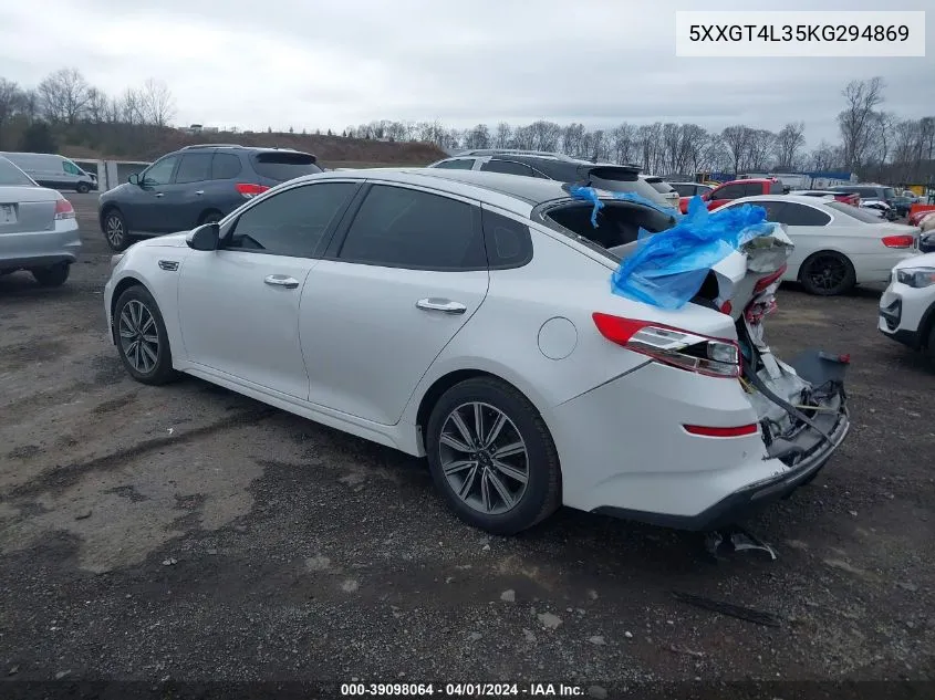 5XXGT4L35KG294869 2019 Kia Optima Lx