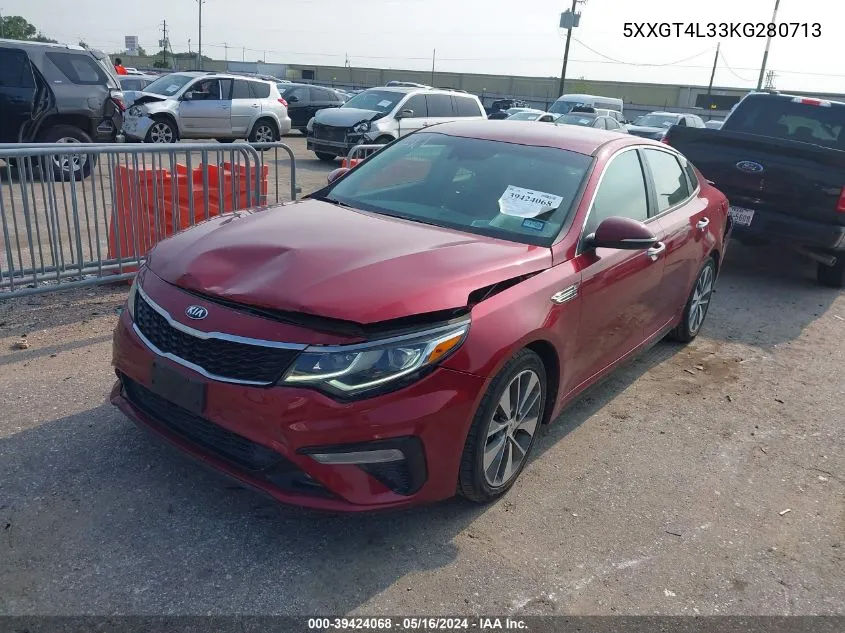 5XXGT4L33KG280713 2019 Kia Optima S