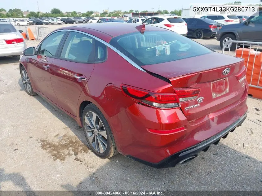 5XXGT4L33KG280713 2019 Kia Optima S