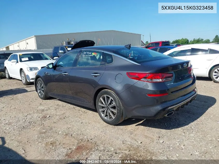 2019 Kia Optima Ex VIN: 5XXGU4L15KG323458 Lot: 39424475