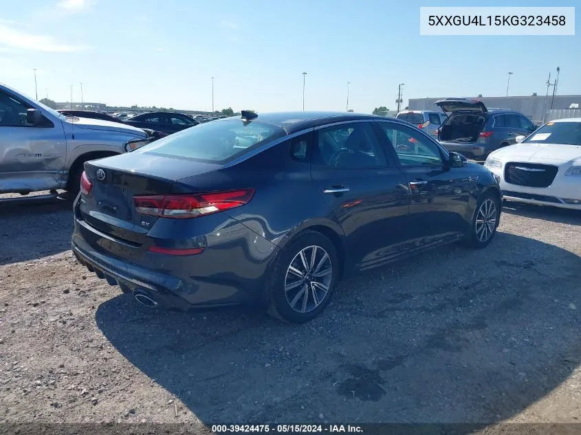 2019 Kia Optima Ex VIN: 5XXGU4L15KG323458 Lot: 39424475