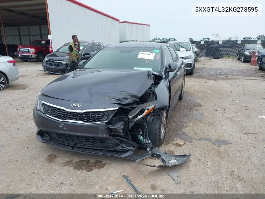 5XXGT4L32KG278595 2019 Kia Optima Lx