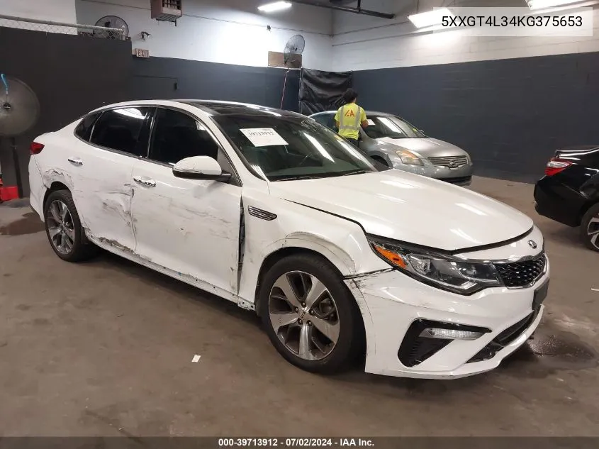 5XXGT4L34KG375653 2019 Kia Optima S