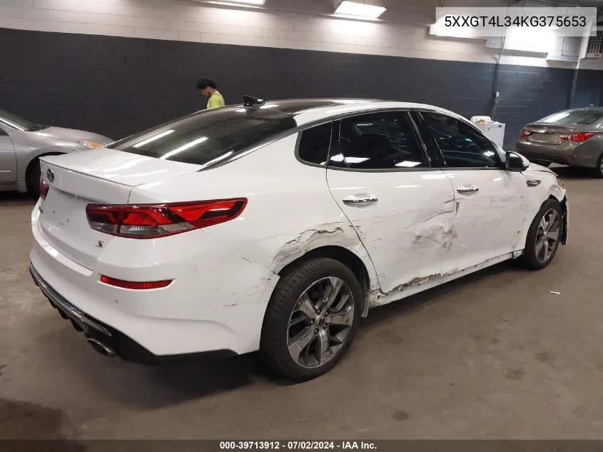 5XXGT4L34KG375653 2019 Kia Optima S