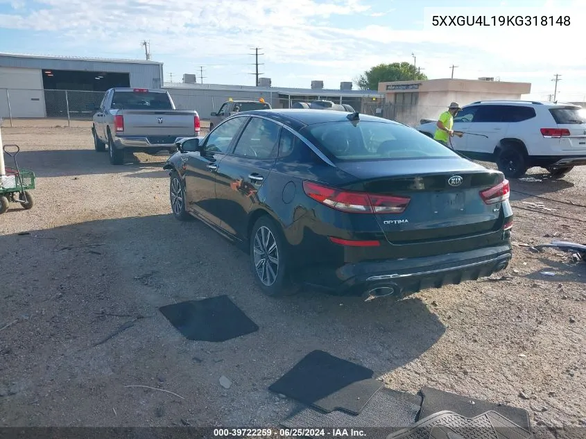 2019 Kia Optima Ex VIN: 5XXGU4L19KG318148 Lot: 39722259