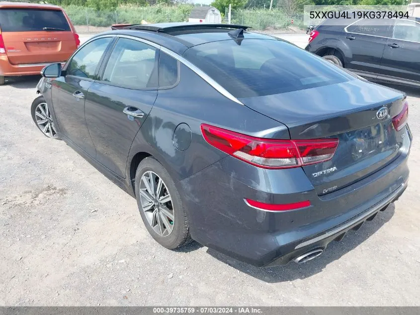 5XXGU4L19KG378494 2019 Kia Optima Ex