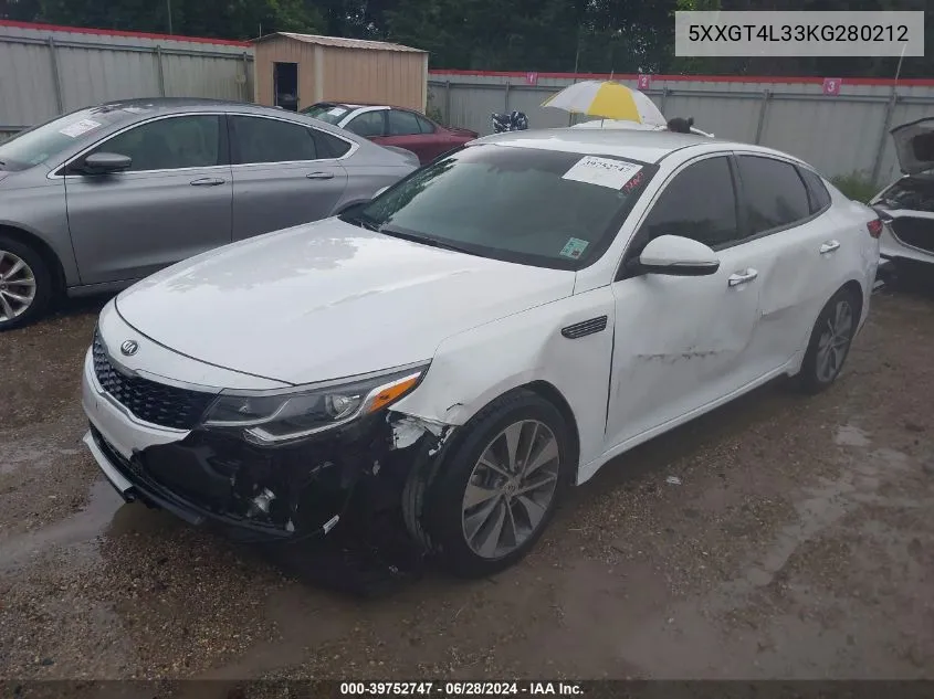 5XXGT4L33KG280212 2019 Kia Optima S