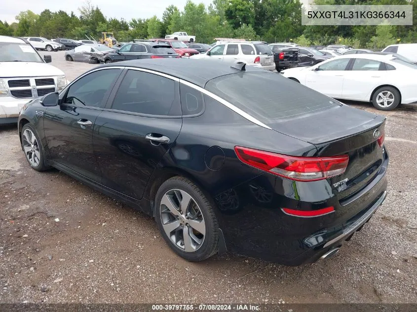 5XXGT4L31KG366344 2019 Kia Optima S