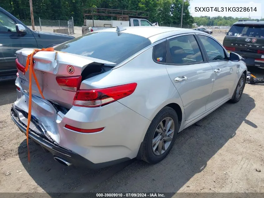 2019 Kia Optima Lx VIN: 5XXGT4L31KG328614 Lot: 39809010