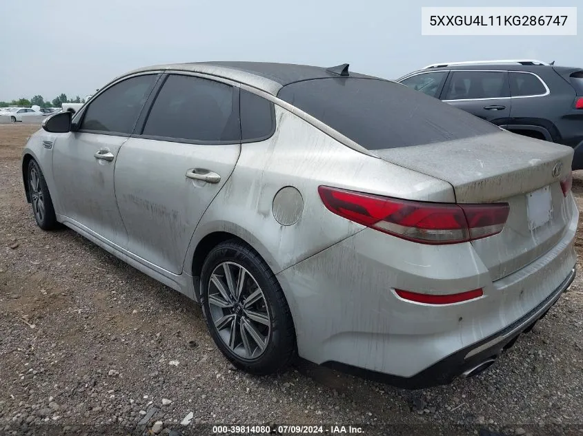 5XXGU4L11KG286747 2019 Kia Optima Ex