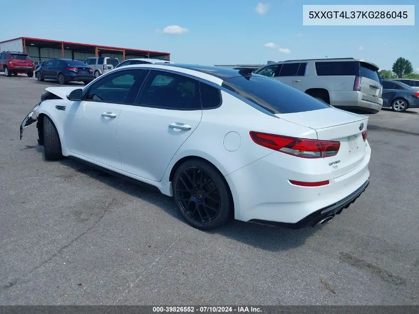 5XXGT4L37KG286045 2019 Kia Optima S