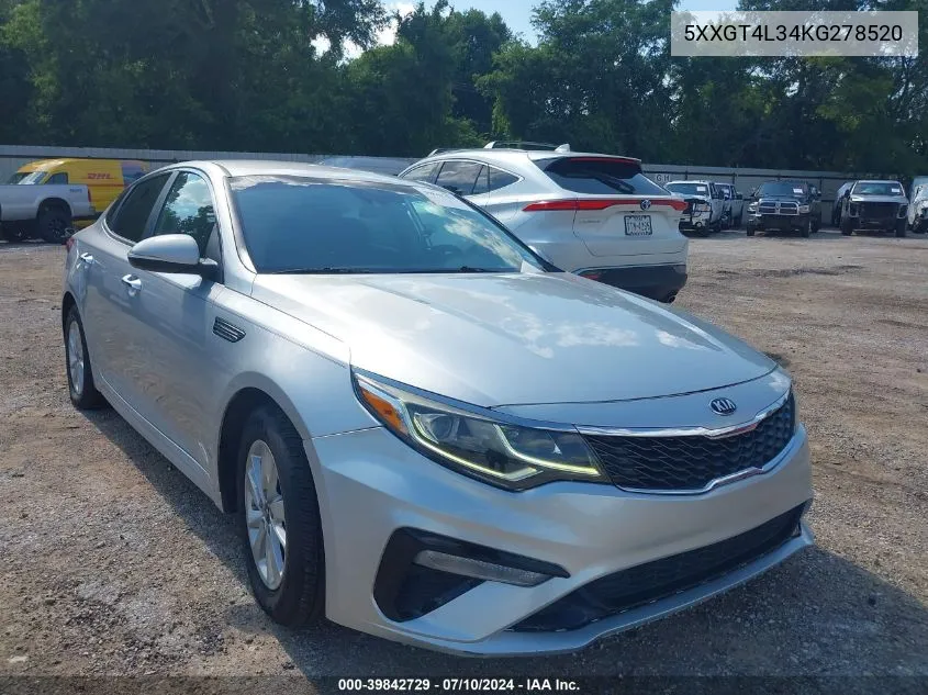 5XXGT4L34KG278520 2019 Kia Optima Lx