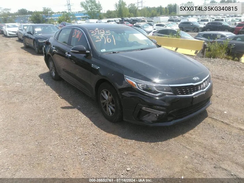 5XXGT4L35KG340815 2019 Kia Optima Lx