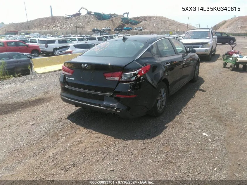 2019 Kia Optima Lx VIN: 5XXGT4L35KG340815 Lot: 39853761