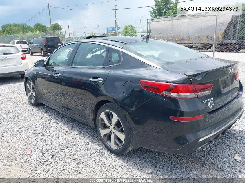 2019 Kia Optima S VIN: 5XXGT4L3XKG294379 Lot: 39874948