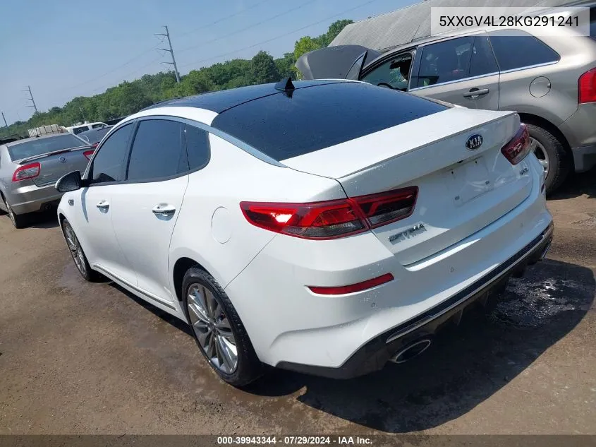 2019 Kia Optima Sx Turbo VIN: 5XXGV4L28KG291241 Lot: 39943344