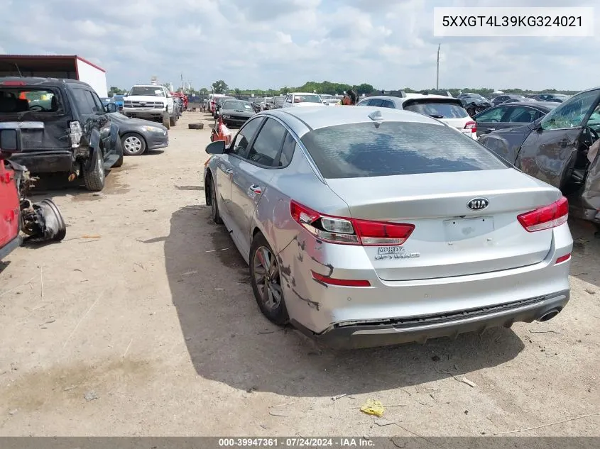 5XXGT4L39KG324021 2019 Kia Optima Lx