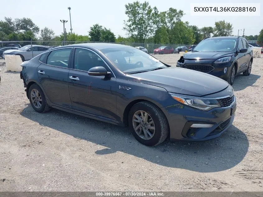 2019 Kia Optima Lx VIN: 5XXGT4L36KG288160 Lot: 39976567