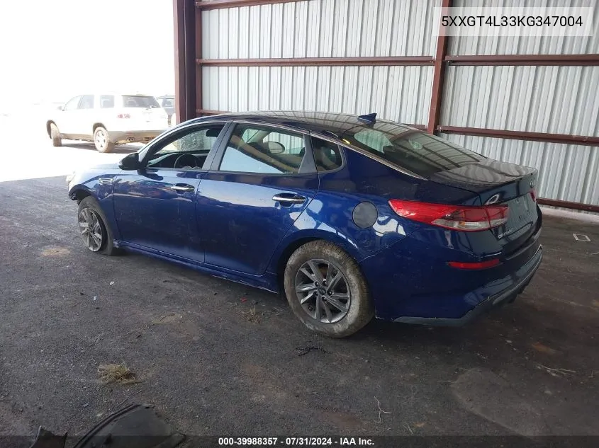 2019 Kia Optima Lx VIN: 5XXGT4L33KG347004 Lot: 39988357