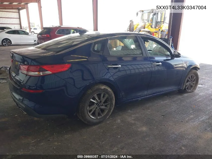 5XXGT4L33KG347004 2019 Kia Optima Lx