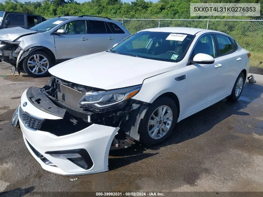 2019 Kia Optima Lx VIN: 5XXGT4L31KG276353 Lot: 39992031