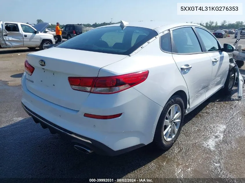 5XXGT4L31KG276353 2019 Kia Optima Lx