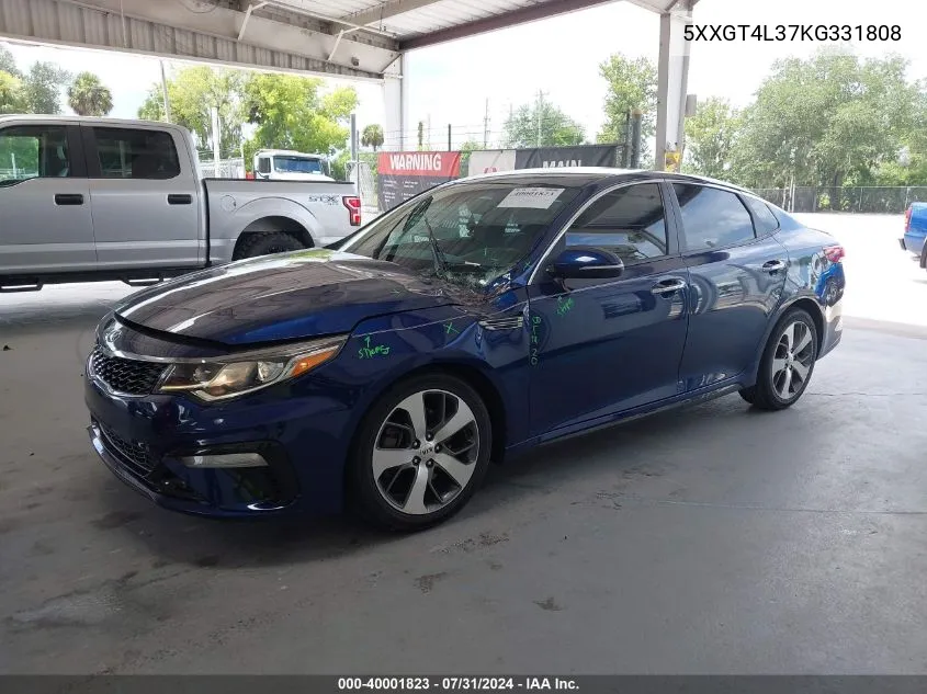 2019 Kia Optima S VIN: 5XXGT4L37KG331808 Lot: 40001823