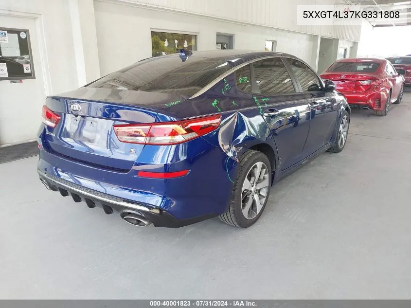 2019 Kia Optima S VIN: 5XXGT4L37KG331808 Lot: 40001823