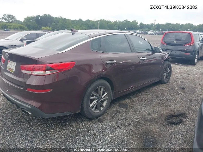 5XXGT4L39KG342082 2019 Kia Optima Lx