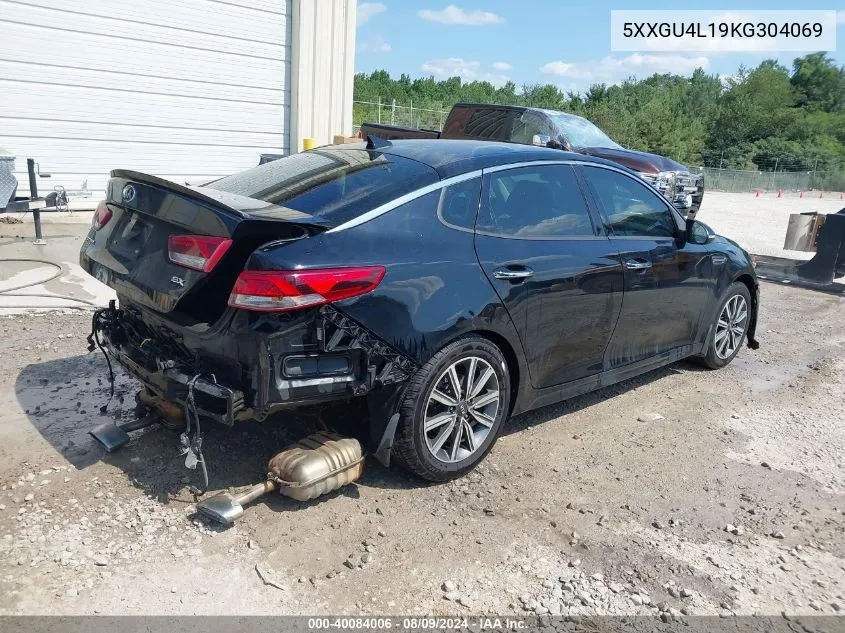 2019 Kia Optima Ex VIN: 5XXGU4L19KG304069 Lot: 40084006