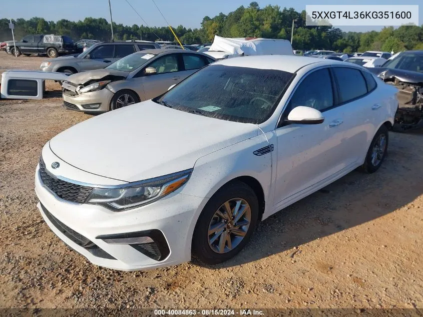 2019 Kia Optima Lx/S VIN: 5XXGT4L36KG351600 Lot: 40084863