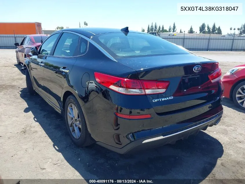 5XXGT4L38KG318047 2019 Kia Optima Lx