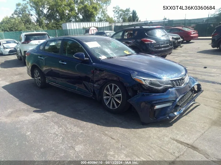 5XXGT4L36KG360684 2019 Kia Optima Lx