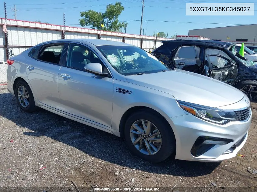 2019 Kia Optima Lx VIN: 5XXGT4L35KG345027 Lot: 40095638