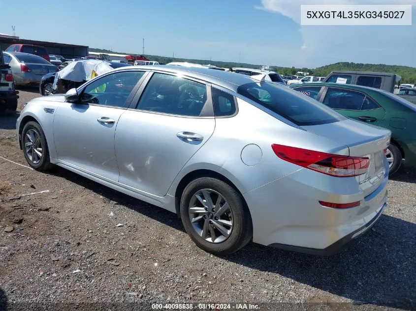 5XXGT4L35KG345027 2019 Kia Optima Lx