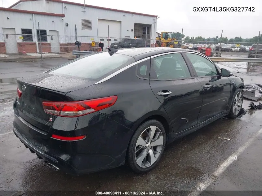 5XXGT4L35KG327742 2019 Kia Optima S