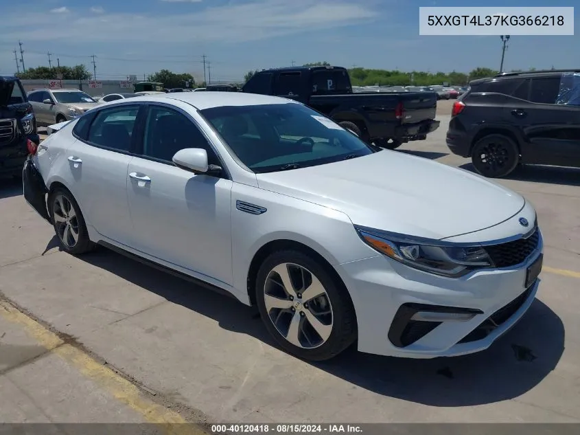 5XXGT4L37KG366218 2019 Kia Optima S