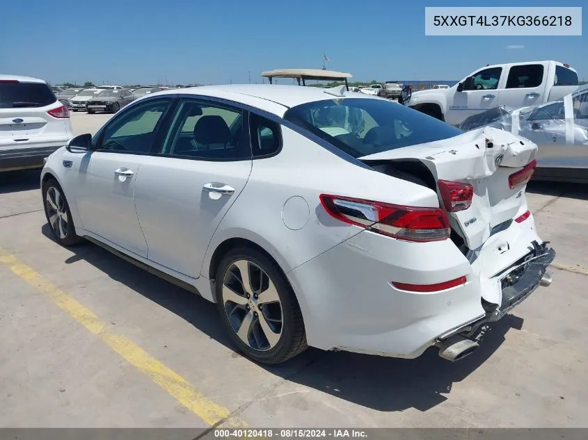 5XXGT4L37KG366218 2019 Kia Optima S