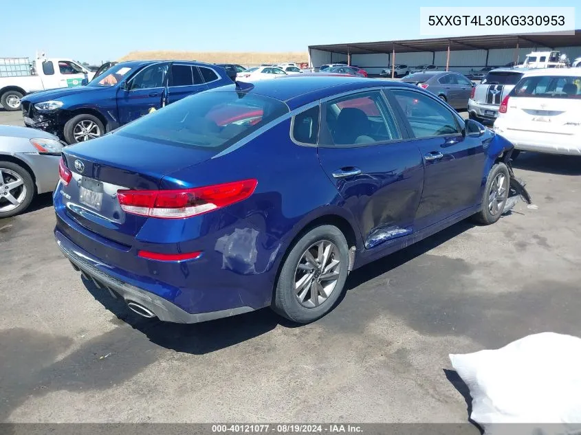 5XXGT4L30KG330953 2019 Kia Optima Lx