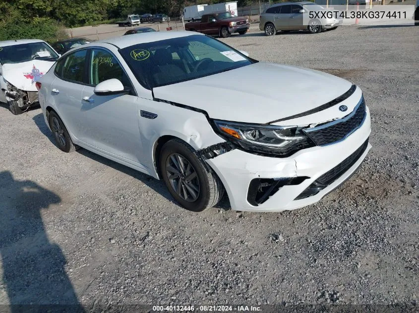 5XXGT4L38KG374411 2019 Kia Optima Lx/S