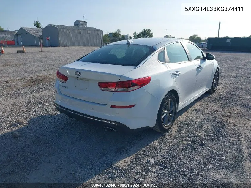 2019 Kia Optima Lx/S VIN: 5XXGT4L38KG374411 Lot: 40132446