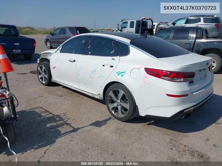 5XXGT4L37KG370723 2019 Kia Optima S