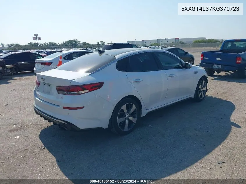 5XXGT4L37KG370723 2019 Kia Optima S