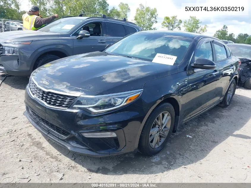 2019 Kia Optima Lx/S VIN: 5XXGT4L36KG350219 Lot: 40152891