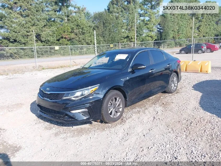 5XXGT4L38KG344020 2019 Kia Optima Lx