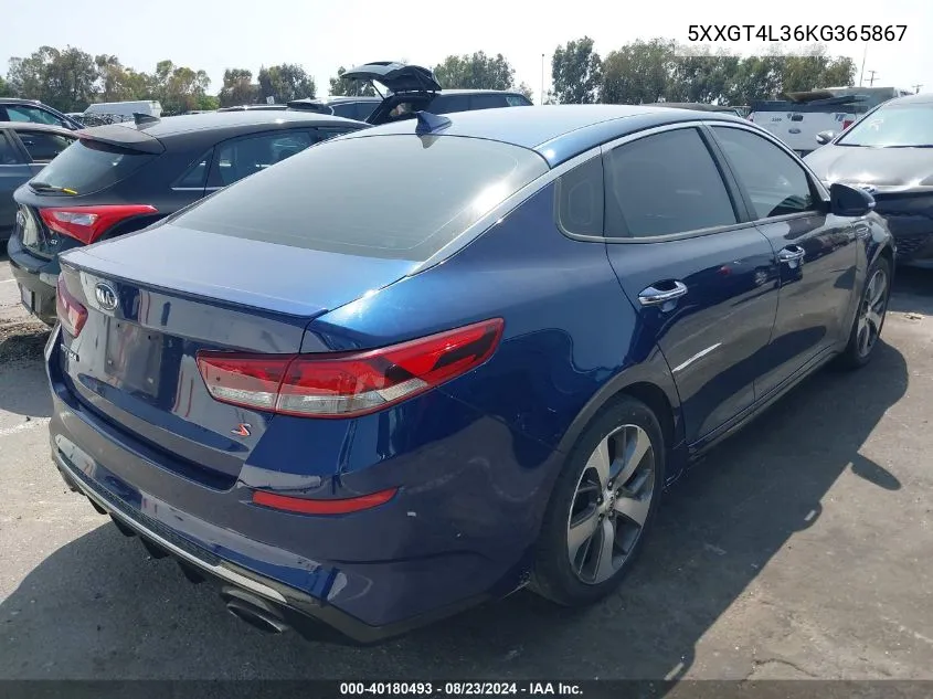 5XXGT4L36KG365867 2019 Kia Optima S