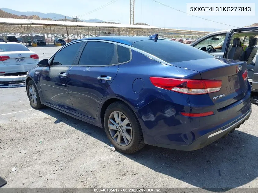 2019 Kia Optima Lx VIN: 5XXGT4L31KG277843 Lot: 40185617