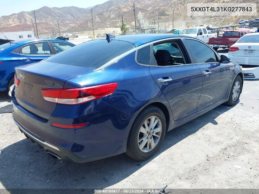 5XXGT4L31KG277843 2019 Kia Optima Lx